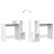 Birou cu raft Alb 106 x 40 x 88.5 cm Lemn compozit GartenMobel Dekor