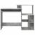 Birou cu depozitare cu raft Gri beton 120.5 x 44 x 88.5 cm GartenMobel Dekor