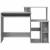 Birou cu depozitare cu raft sonoma gri 120.5 x 44 x 88.5 cm GartenMobel Dekor