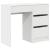Birou cu sertar cu raft Alb 90 x 37.5 x 75 cm Lemn compozit GartenMobel Dekor