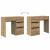 Birou cu raft stejar artizanal 90 x 37.5 x 75 cm Lemn compozit GartenMobel Dekor