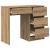 Birou cu raft stejar artizanal 90 x 37.5 x 75 cm Lemn compozit GartenMobel Dekor