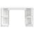 Birou cu Depozitare Alb 130 x 50.5 x 75 cm Lemn compozit GartenMobel Dekor