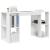 Birou cu Depozitare Alb 130 x 50.5 x 75 cm Lemn compozit GartenMobel Dekor