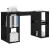 Birou cu Depozitare cu raft Stejar Negru 130 x 50.5 x 75 cm GartenMobel Dekor