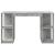 Birou cu Depozitare Gri beton 130 x 50.5 x 75 cm Lemn compozit GartenMobel Dekor