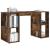 Birou cu Depozitare cu raft Stejar afumat 130 x 50.5 x 75 cm GartenMobel Dekor