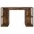 Birou cu Depozitare cu raft Stejar afumat 130 x 50.5 x 75 cm GartenMobel Dekor