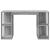 Birou cu Depozitare Gri Sonoma 130 x 50.5 x 75 cm Lemn compozit GartenMobel Dekor