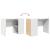 Birou cu raft cu depozitare Alb 102 x 50 x 75 cm Lemn compozit GartenMobel Dekor