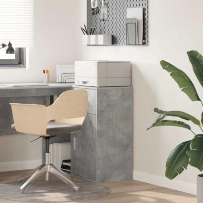 Bufet cu sertar Gri beton 38 x 34.5 x 75 cm Lemn compozit GartenMobel Dekor