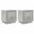 Dulap de noapte 2 pcs Gri beton 44 x 34.5 x 45 cm Lemn compozit GartenMobel Dekor