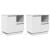 Dulap de noapte cu 2 pcs Alb 50 x 34.5 x 50 cm Lemn compozit GartenMobel Dekor