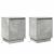 Dulap de noapte 2 pcs Gri beton 39 x 34.5 x 50 cm Lemn compozit GartenMobel Dekor