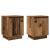 Dulap de noapte cu 2 pcs Lemn vechi 39 x 34.5 x 50 cm GartenMobel Dekor
