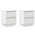 Dulap de noapte cu 2 pcs Alb 39 x 34.5 x 50 cm Lemn compozit GartenMobel Dekor