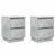 Dulap de noapte 2 pcs Gri beton 39 x 34.5 x 50 cm Lemn compozit GartenMobel Dekor
