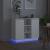Bufet cu lumini cu bandă LED Alb 90 x 32 x 75 cm Lemn compozit GartenMobel Dekor