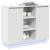 Bufet cu lumini cu bandă LED Alb 90 x 32 x 75 cm Lemn compozit GartenMobel Dekor