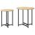 Set măsuțe laterale 2 pcs Stejar Sonoma și Negru GartenMobel Dekor