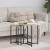 Set măsuțe laterale 2 pcs Stejar Sonoma și Negru GartenMobel Dekor
