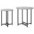 Set măsuțe laterale 2 pcs Gri sonoma și Negru 50 x 50 x 50 cm GartenMobel Dekor