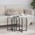 Set măsuțe laterale 2 pcs Gri sonoma și Negru 50 x 50 x 50 cm GartenMobel Dekor