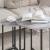 Set măsuțe laterale 2 pcs Gri sonoma și Negru 50 x 50 x 50 cm GartenMobel Dekor