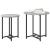 Set măsuțe laterale 2 pcs Gri sonoma și Negru 50 x 50 x 50 cm GartenMobel Dekor