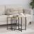 Set măsuțe laterale 2 pcs Stejar Artisan și Negru GartenMobel Dekor