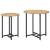 Set măsuțe laterale 2 pcs Stejar Artisan și Negru GartenMobel Dekor