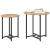 Set măsuțe laterale 2 pcs Stejar Artisan și Negru GartenMobel Dekor