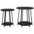 Set măsuțe laterale cu raft 2 pcs Stejar negru 50 x 50 x 51 cm GartenMobel Dekor
