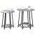 Set măsuțe laterale 2 pcs Gri sonoma și Negru 50 x 50 x 51 cm GartenMobel Dekor