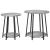 Set măsuțe laterale 2 pcs Gri sonoma și Negru 50 x 50 x 51 cm GartenMobel Dekor