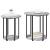 Set măsuțe laterale 2 pcs Gri sonoma și Negru 50 x 50 x 50.5 cm GartenMobel Dekor