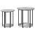 Set măsuțe laterale 2 pcs Gri sonoma și Negru 50 x 50 x 50.5 cm GartenMobel Dekor