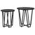 Set măsuțe laterale 2 pcs Stejar negru 50 x 50 x 50.5 cm GartenMobel Dekor