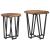 Set măsuțe laterale 2 pcs Stejar afumat și Negru GartenMobel Dekor
