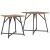 Set măsuțe laterale 2 pcs Lemn vechi și Negru 50 x 50 x 50 cm GartenMobel Dekor