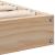 Cadru de pat de podea natural 100 x 220 cm Lemn masiv de pin GartenMobel Dekor