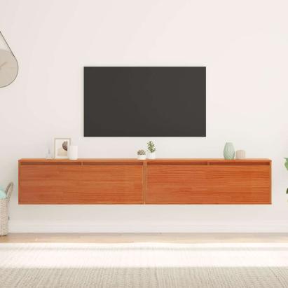 Dulapuri de perete cu raft 2 pcs Maro ceruit 100 x 30 x 35 cm GartenMobel Dekor