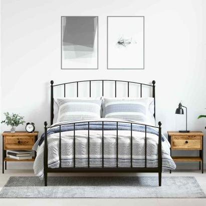 Cabinet de Noptieră cu sertar 2 pcs Lemn vechi 40 x 42 x 45 cm GartenMobel Dekor