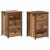 Dulap de noapte cu sertar 2 pcs Lemn vechi GartenMobel Dekor