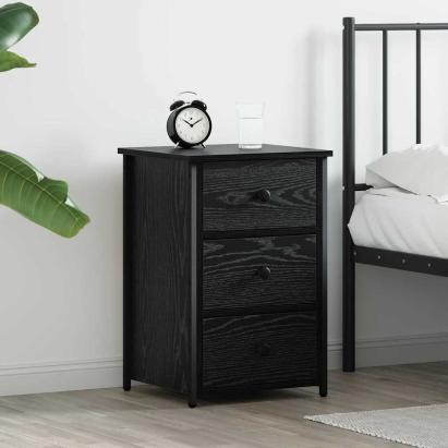 Cabinet de Noptieră cu sertar Stejar negru 40 x 36 x 60 cm GartenMobel Dekor