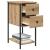Dulap de noapte stejar artizanal 32 x 42 x 70 cm Lemn compozit GartenMobel Dekor