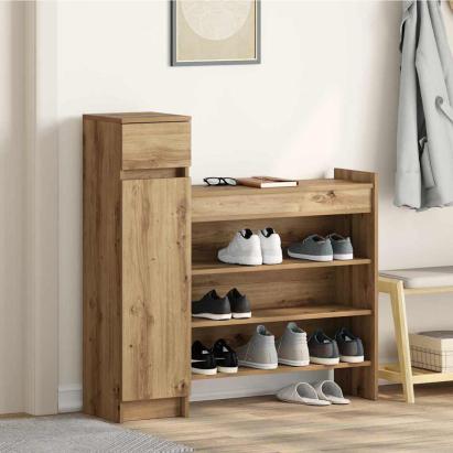 Dulap pentru pantofi stejar artizanal 100.5 x 28 x 100 cm GartenMobel Dekor