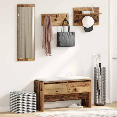 Set mobilier hol Lemn vechi 90 x 31 x 46.5 cm Lemn compozit GartenMobel Dekor