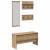 Set mobilier hol cu sertar 4 pcs Stejar negru 90 x 31 x 46.5 cm GartenMobel Dekor