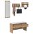 Set mobilier hol cu sertar 4 pcs Stejar negru 90 x 31 x 46.5 cm GartenMobel Dekor